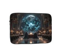 Borsa per computer portatile, antiurto, portatile, alla moda, tempio, magico, stampa, custodia per viaggi di lavoro, università, Nero , 12 inch