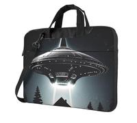Borsa per computer portatile, borsa a tracolla con astronave aliena, borsa a tracolla per computer, nero, 14 inch