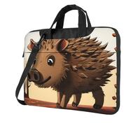 Borsa per computer portatile, borsa a tracolla con cinghiale animazione, borsa a tracolla per computer da 13 pollici