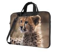 Borsa per computer portatile, borsa a tracolla per computer da 13 pollici con ghepardo
