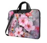 Borsa per computer portatile, borsa da trasporto con bel fiore, borsa a tracolla per computer da 13 pollici