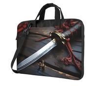 Borsa per computer portatile, borsa da trasporto Giappone Samurai Spada Messenger Borsa a tracolla Borsa per computer da 13 pollici