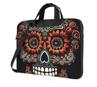 Borsa per computer portatile Borsa da trasporto Sugar Skulls Day of the Dead Messenger Borsa a tracolla Borsa per computer da 14 pollici