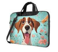 Borsa per computer portatile, borsa per il trasporto del computer portatile, divertente borsa a tracolla con tracolla per computer, nero, 13 inch