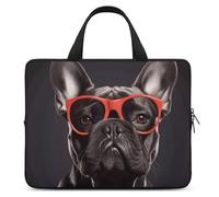 Borsa per computer portatile con bulldog francese, ultra sottile, impermeabile, 13 pollici, borsa protettiva portatile per computer con cinghia da polso