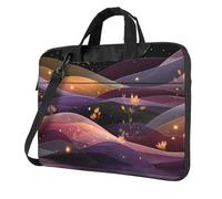 Borsa per computer portatile con motivo a stelle d'acqua danzanti leggera e facile da trasportare per viaggi di lavoro, lavoro e studio, Nero, 13 inch