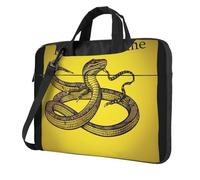 Borsa per computer portatile, con scritta in lingua inglese "Don't tread on me", borsa a tracolla con tracolla, Nero, 13 inch