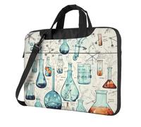 Borsa per computer portatile con stampa chimica per uomo donna borsa per computer portatile borsa a tracolla borsa messenger per computer, Nero, 14 inch