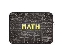 Borsa per computer portatile con stampa matematica scolastica, custodia resistente per computer portatile, custodia protettiva da 15 pollici