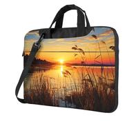 Borsa per computer portatile, custodia per il trasporto di ance by the river borsa a tracolla con tracolla borsa per computer, Nero, 14 inch