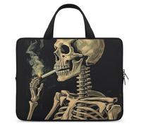 Borsa per computer portatile da 10 pollici ultra sottile, impermeabile con motivo a pittura strana, borsa protettiva portatile per computer con cinghia da polso
