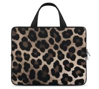 Borsa per computer portatile da 10 pollici ultra sottile, impermeabile, con stampa leopardata, borsa protettiva portatile per computer con cinghia da polso