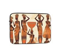 Borsa per computer portatile da 13 pollici impermeabile con donna tribale africana per donne e uomini, borsa leggera per computer portatile