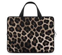 Borsa per computer portatile da 13 pollici ultra sottile, impermeabile, con stampa leopardata, borsa protettiva portatile per computer con cinghia da polso