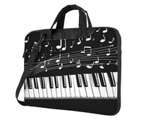 Borsa per computer portatile da 15,6 pollici, con tracolla, per tastiera di pianoforte, custodia protettiva per computer portatile antiurto per donne e uomini, Multicolore, 15.6 inch