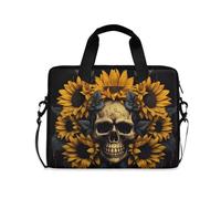 Borsa per computer portatile da 16 15,6 pollici nero gotico luna ragnatele e pipistrelli, borsa per laptop per donne uomini studenti lavoro, borsa a tracolla da viaggio messenger tote case maniche