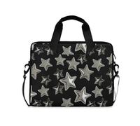 Borsa per computer portatile da 16 15,6 pollici nero gotico luna ragnatele e pipistrelli, borsa per laptop per donne uomini studenti lavoro, borsa a tracolla da viaggio messenger tote case maniche