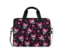 Borsa per computer portatile da 16 15,6 pollici nero gotico luna ragnatele e pipistrelli, borsa per laptop per donne uomini studenti lavoro, borsa a tracolla da viaggio messenger tote case maniche