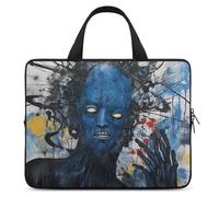 Borsa per computer portatile da 17 pollici ultra sottile, impermeabile con pittura astratta, borsa protettiva portatile per computer con cinghia da polso