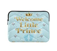 Borsa per computer portatile da 33 a 14 pollici, in poliestere, design dorato con scritta "Little Prince" e scritta "Little Prince", borsa da trasporto con cerniera, per uomini e donne
