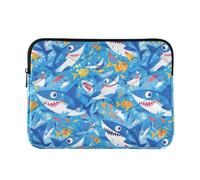 Borsa per computer portatile da 33 a 14 pollici, leggera, con maschera di squalo oceano, borse per computer con cerniera per lavoro e affari
