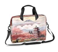 Borsa per computer portatile da 40,6 cm, borsa a tracolla per laptop o tablet, borsa da lavoro giapponese città, regalo per uomini e donne