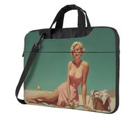 Borsa per computer portatile da spiaggia con donna bionda vintage da 15,6 pollici borse per computer imbottita copertura manica per donne uomini