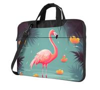 Borsa per computer portatile divertente fenicottero messenger borsa a tracolla antiurto custodia per computer portatile custodia per il trasporto valigetta 15,6 pollici