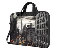 Borsa per computer portatile Love from New York, borsa a tracolla con tracolla per computer, Nero, 14 inch