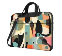 Borsa per computer portatile Mid-Century Modern Art Cat Messenger Borsa a tracolla antiurto Custodia per laptop Custodia per computer Valigetta da 13 pollici