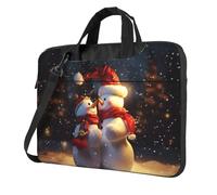Borsa per computer portatile Natale pupazzo di neve Messenger borsa a tracolla antiurto custodia per computer portatile custodia per computer portatile valigetta da 13 pollici