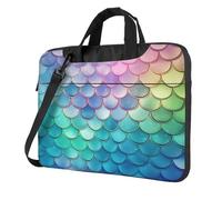 Borsa per computer portatile per donne e uomini, borsa per computer portatile, valigetta da sogno, con squame di sirena, borsa a tracolla per laptop, borsa da lavoro per viaggi e ufficio