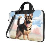 Borsa per computer portatile per gli amanti dei pastori tedeschi per uomini e donne borsa per computer portatile borsa a tracolla borsa per computer, nero, 13 inch