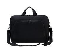 Borsa per computer portatile per tavolo da lavoro | Una borsa a tracolla con una di grande capacità, caricata a spalla, realizzata in nylon nero per computer, carico, 39,6 cm (15,6 pollici), Consulte