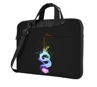 Borsa per computer portatile ultra sottile con stampa colorata con note musicali da 15,6 pollici con tracolla, custodia impermeabile per computer portatili da 13", 14" e 15,6", borsa messenger