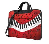 Borsa per computer portatile ultra sottile con stampa di note musicali da 15,6 pollici con tracolla, custodia impermeabile per computer portatili da 13", 14" e 15,6", borsa messenger portatile per