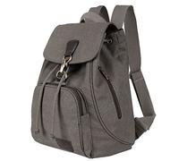 Borsa per computer portatile Uomini E Signore Moda Panno Tinta unita Grande Capacità Cartella Tracolla Regolabile Doppia Cerniera Zaino Western Zaini per la Scuola, Grigio, Etichettalia unica