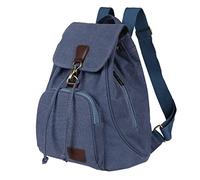 Borsa per computer portatile Uomini E Signore Moda Panno Tinta unita Grande Capacità Cartella Tracolla Regolabile Doppia Cerniera Zaino Western Zaini per la Scuola, Blu, Etichettalia unica