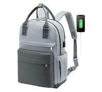 Borsa Per Computer Portatile - Zaino Per Computer | Zaino Commerciale | Borsa Da Lavoro Impermeabile Con Porta Di Ricarica USB | Zaino Da Viaggio Anti -furto Di Grande Capacità Per Women, Grigio scuro