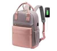 Borsa Per Computer Portatile - Zaino Per Computer | Zaino Commerciale | Borsa Da Lavoro Impermeabile Con Porta Di Ricarica USB | Zaino Da Viaggio Anti -furto Di Grande Capacità Per Women, Rosa con