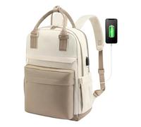 Borsa Per Computer Portatile - Zaino Per Computer | Zaino Commerciale | Borsa Da Lavoro Impermeabile Con Porta Di Ricarica USB | Zaino Da Viaggio Anti -furto Di Grande Capacità Per Women, Khaki With