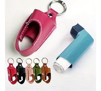 Borsa per conservare l'inalatore per l'asma, borsa per conservare la bottiglia dello spray per la tosse, custodia portatile in pelle PU per inalatore per adulti con asma, inalatore non incluso, borsa
