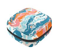 Borsa per coppetta mestruale con cerniera, borsa per tovaglioli sanitari con texture marmorizzata colorata, morbida borsa porta assorbenti per ragazze donne donne femminili