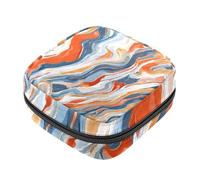Borsa per coppetta mestruale con cerniera, motivo astratto con texture marmorizzata, sacchetti per assorbenti igienici, morbidi assorbenti, borsa per ragazze donne donne femminili