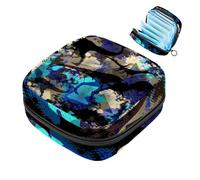 Borsa per coppetta mestruale con cerniera, sacchetti per assorbenti igienici, texture colorata, con dinosauri, morbidi tamponi per raccogliere i tamponi per ragazze donne donne femminili