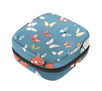 Borsa per coppette mestruali con cerniera e motivo farfalle colorate, sacchetti per assorbenti igienici, morbidi assorbenti, borsa per ragazze e donne