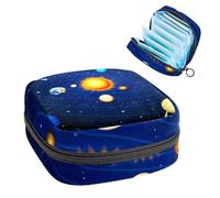 Borsa per coppette mestruali con cerniera, sacchetti per assorbenti igienici, galassia, spazio, pianeti, Saturno, morbidi assorbenti, borsa per ragazze e donne femminili