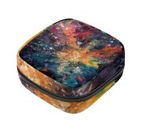 Borsa per coppette mestruali con cerniera, sacchetti per assorbenti igienici, mistero astratto colorato cielo stellato morbidi assorbenti per ragazze donne donne femminili