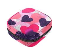 Borsa per coppette mestruali con cerniera, sacchetti per assorbenti igienici, per San Valentino, a forma di cuore, morbidi, per ragazze e donne