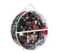 Borsa per corona di Natale, 61 cm e 72 cm in PVC, custodia per il trasporto antipolvere di grande capacità, supporto per la corona artificiale di vacanza, per coperte, lenzuola, vestiti